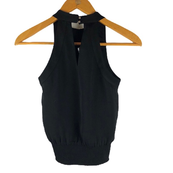 Bebe Black Mock Neck Cutout Tank - Picture 4 of 8